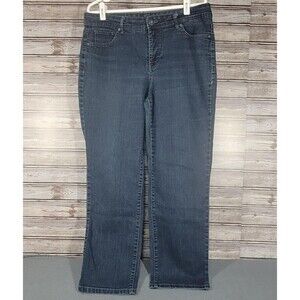 Style & Co Tummy Control Straight Leg Women's size 14 Dark Wash Blue Denim Jeans